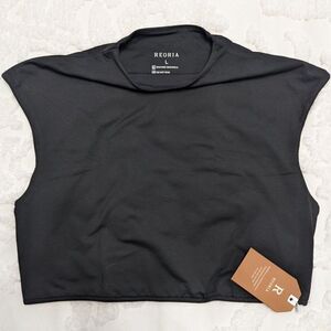 REORIA Butsmooth® Women's Sleeveless Halter Neck Black Basic Tank Crop Size L